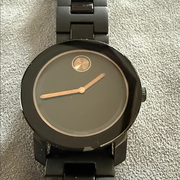 Movado Bold Black Watch with Gold Accents - Picture 5 of 7